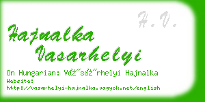 hajnalka vasarhelyi business card